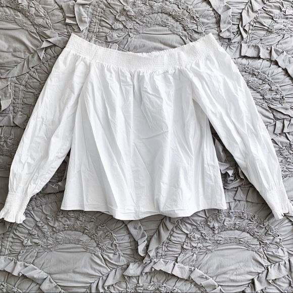 LOFT Tops - White Loft Off Shoulder Top